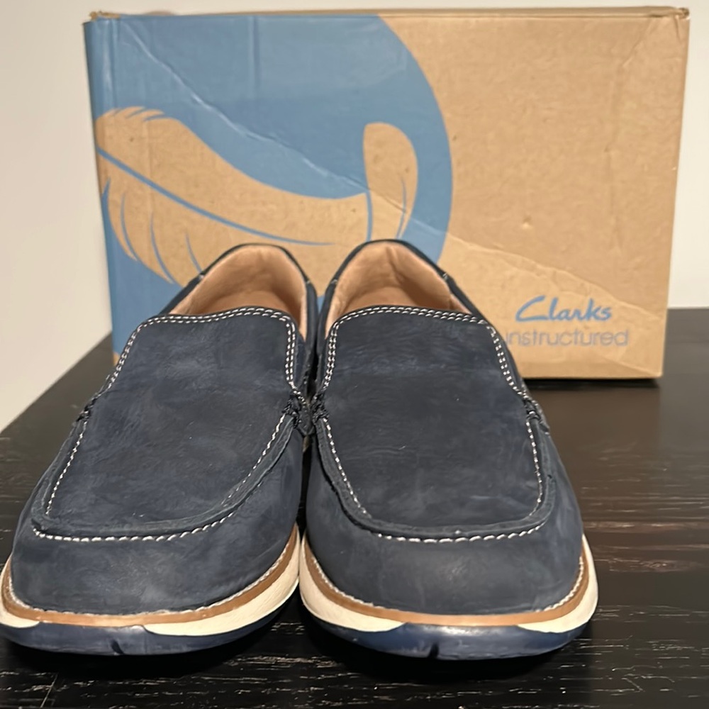 Clarks Unstructured Pilot Step navy nubuck